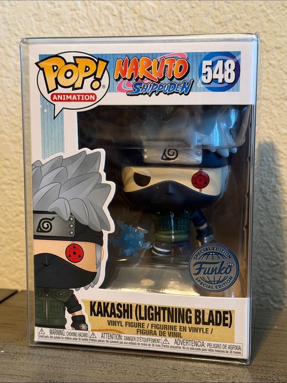 Funko Pop! Naruto Shippuden Kakashi (Lightning Blade) - Blue, Gray, Black